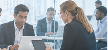 Business team in a technology meeting